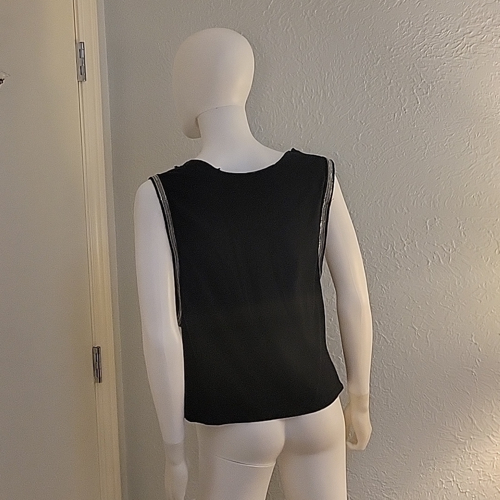 Upcycled Graphic Blondie Metallic Trim Grunge Emo Punk Festival Tank Top - Picture 5 of 7